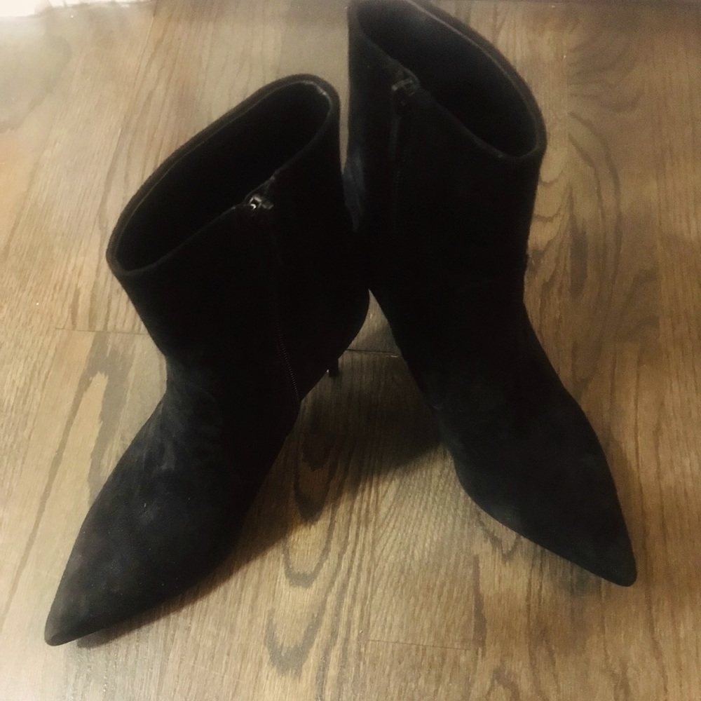 Suede ankle booties